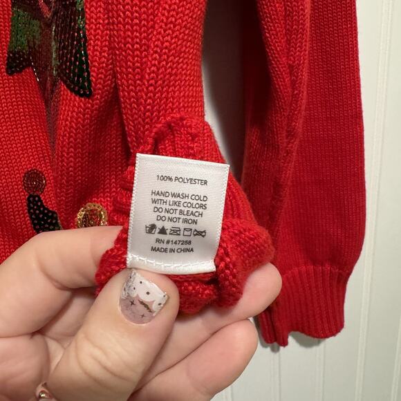 Simply Southern Sequined Elf Cardigan Sweater NEW Size XXL - Picture 6 of 7